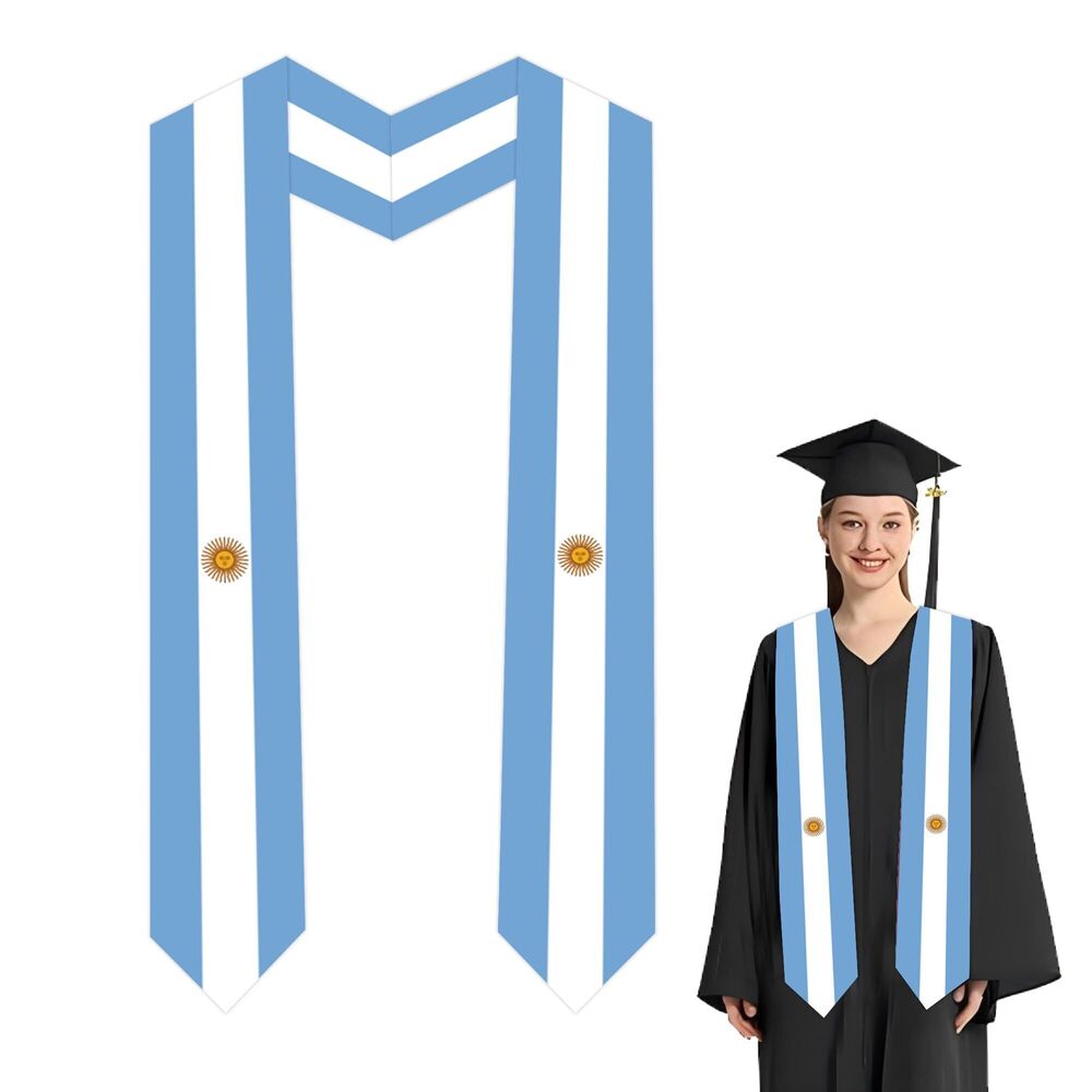 3705 National Flag Graduation Stole Embroidery Sash for Study Aboard